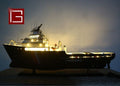 Model Yacht Abeille Bourbon with Lights 84 x 17 x H. 38 cm