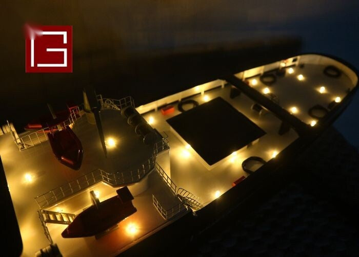 Model Yacht Abeille Bourbon with Lights 84 x 17 x H. 38 cm