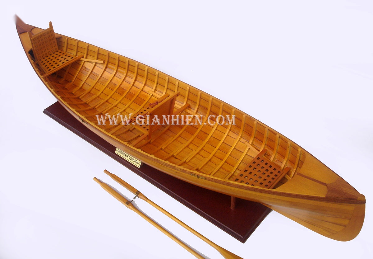 Traditional Model Boat Adirondack Guideboat 60 x 16 x H. 11 cm