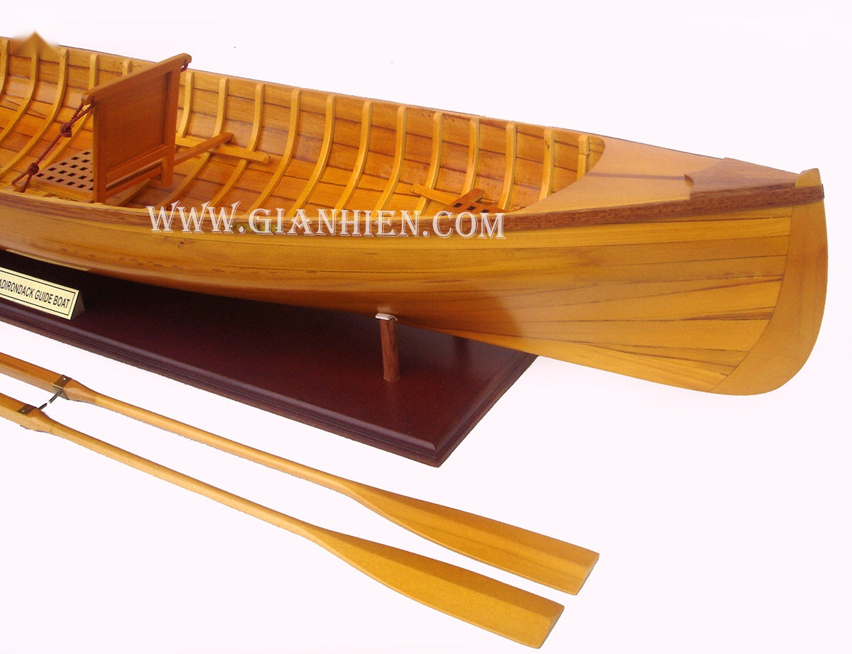 Traditional Model Boat Adirondack Guideboat 60 x 16 x H. 11 cm