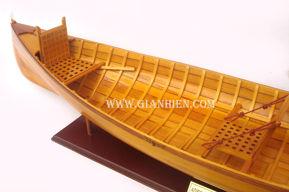 Traditional Model Boat Adirondack Guideboat 60 x 16 x H. 11 cm