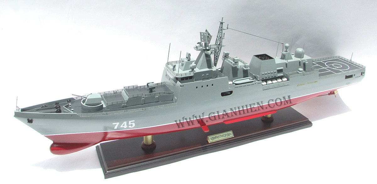 Modell-Kriegsschiff Admiral Grigorovich 80 x 11 x H. 26 cm