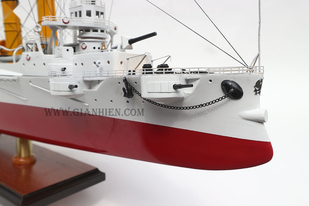 Modell-Kriegsschiff Askold 101 x 15 x H. 41 cm