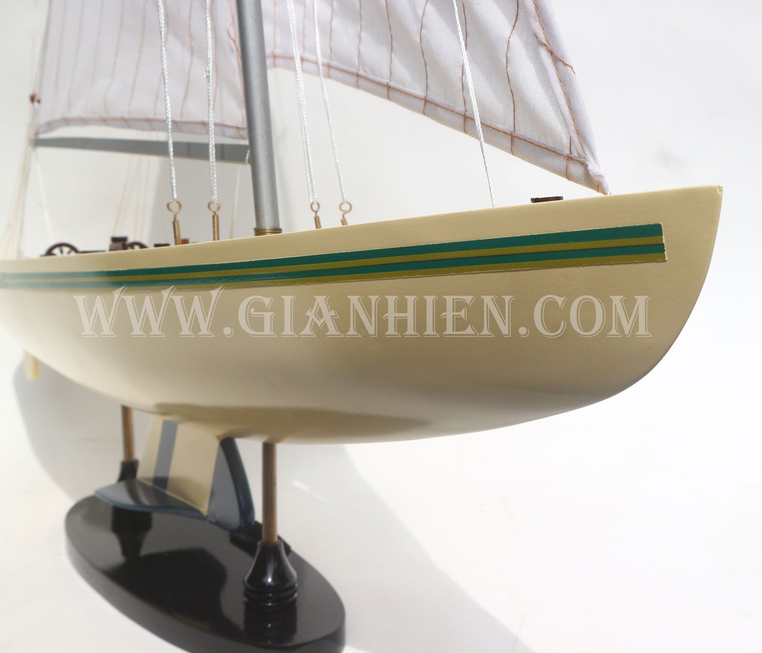 Model Sailing Boat Australia II 70 x 13 x H. 97 cm