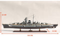 Model Warship Bismarck 100 x 16 x H. 31 cm