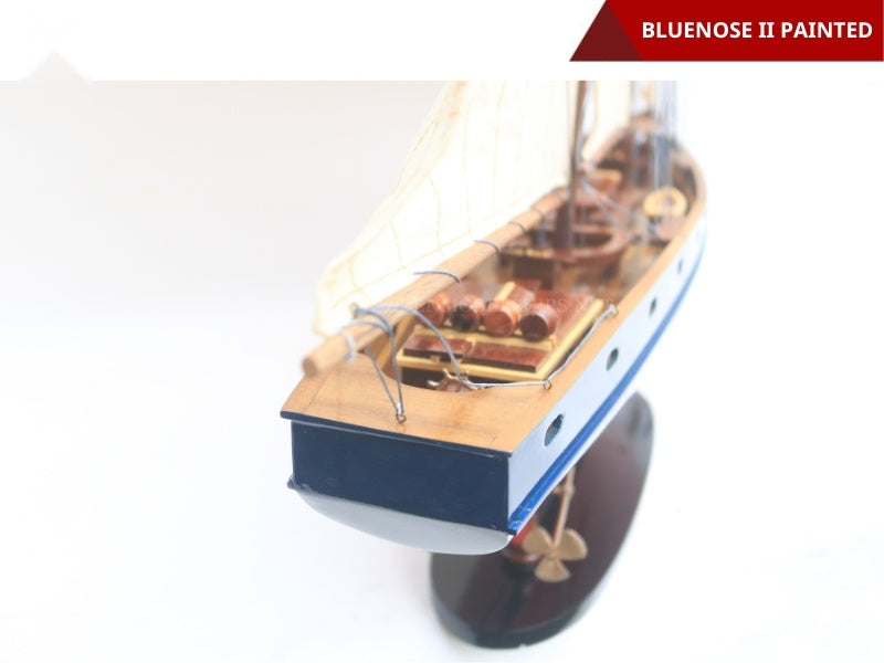 Model Sailing Boat Bluenose II Painted 80 x 16 x H. 84 cm