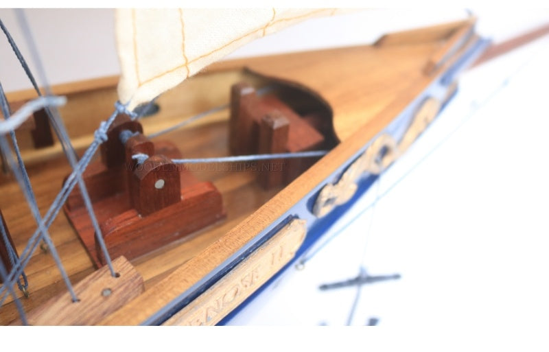 Model Sailing Boat Bluenose II Painted 60 x 13 x H. 60 cm