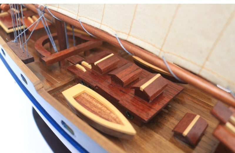 Model Sailing Boat Bluenose II Painted 60 x 13 x H. 60 cm