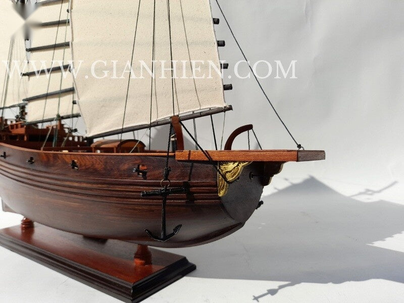 Modellsegelschiff CHINESE JUNK (dark wood) 70 x 18 x H. 62 cm