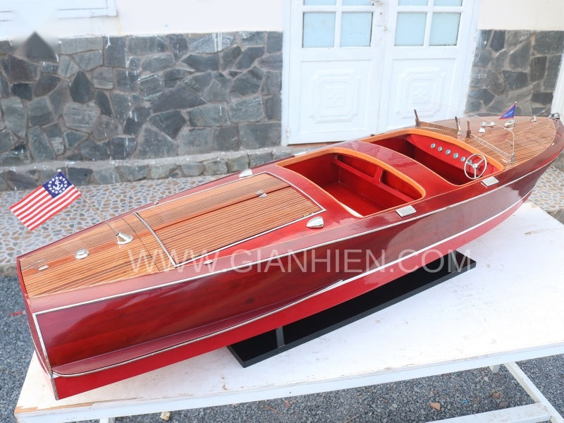 Modell-Speedboot Chris Craft Barrel BACK 1940 83 x 28 x H. 26 cm