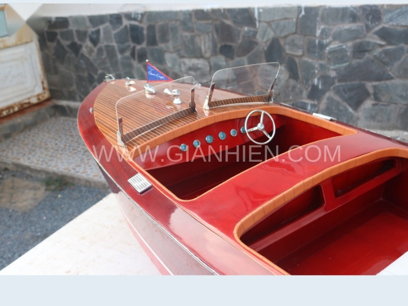 Model Speed Boat Chris Craft Barrel BACK 1940 83 x 28 x H. 26 cm