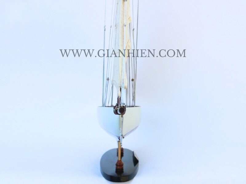 Model Sailing Boat Columbia Painted 60 x 10 x H. 80 cm