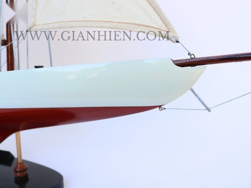 Model Sailing Boat Columbia Painted 60 x 10 x H. 80 cm