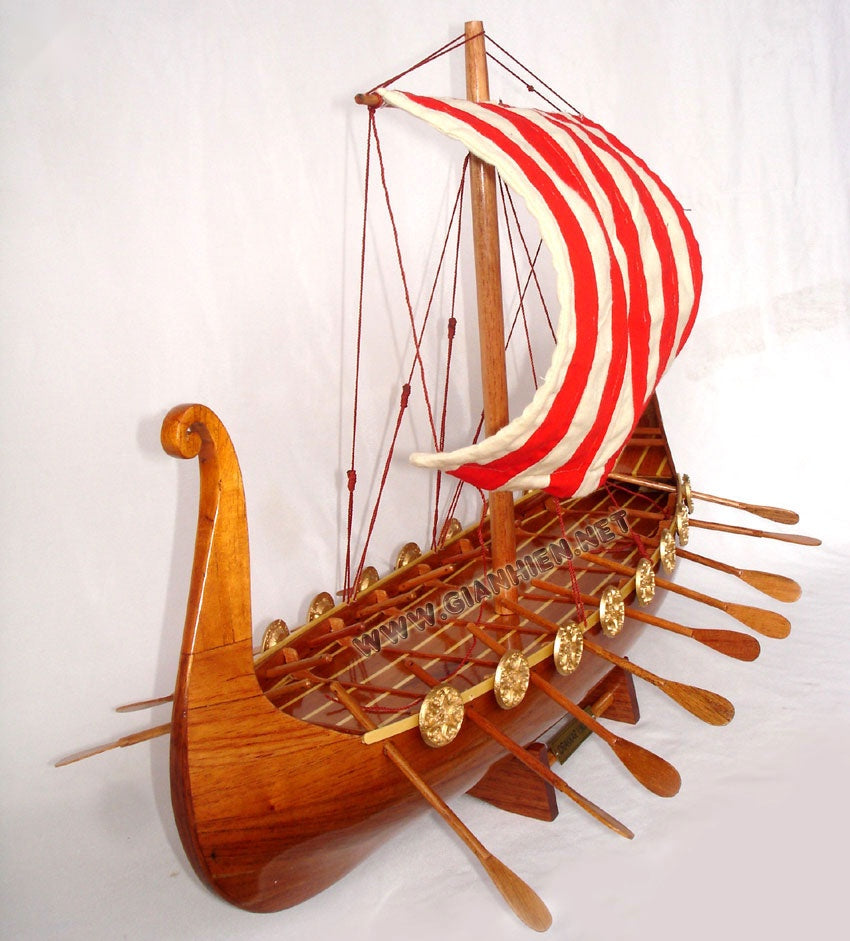 Model Fishing Boat Drakkar Viking 60 x 20 x H. 45 cm