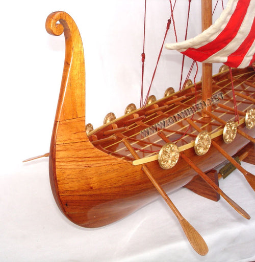 Model Fishing Boat Drakkar Viking 42 x 25 x H. 33 cm