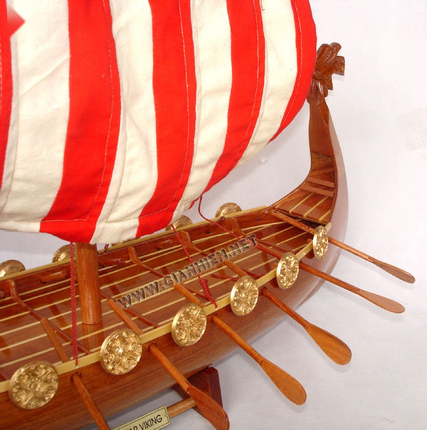 Model Fishing Boat Drakkar Viking 60 x 20 x H. 45 cm