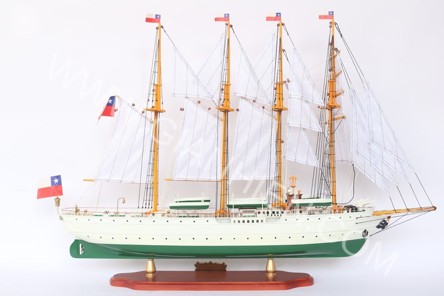 Modellsegelschiff Esmeralda 80 x 13 x H. 58 cm
