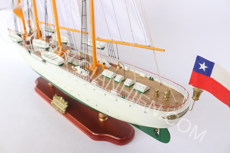 Modellsegelschiff Esmeralda 80 x 13 x H. 58 cm