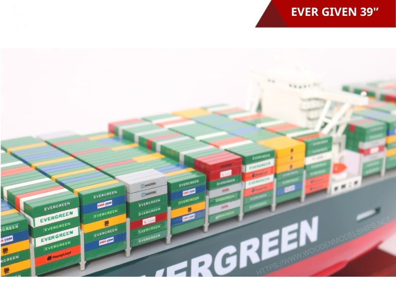 Model Cargo Ship EVER Given 100 x 15 x H. 26 cm