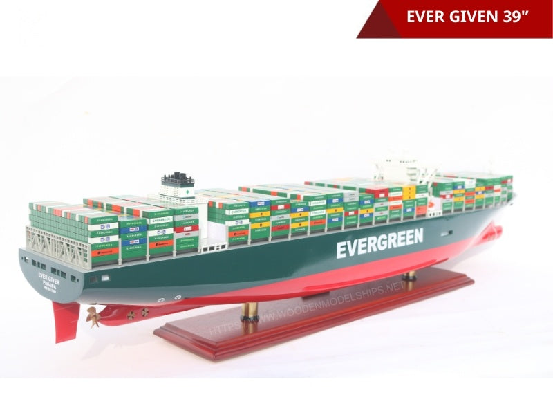 Model Cargo Ship EVER Given 100 x 15 x H. 26 cm