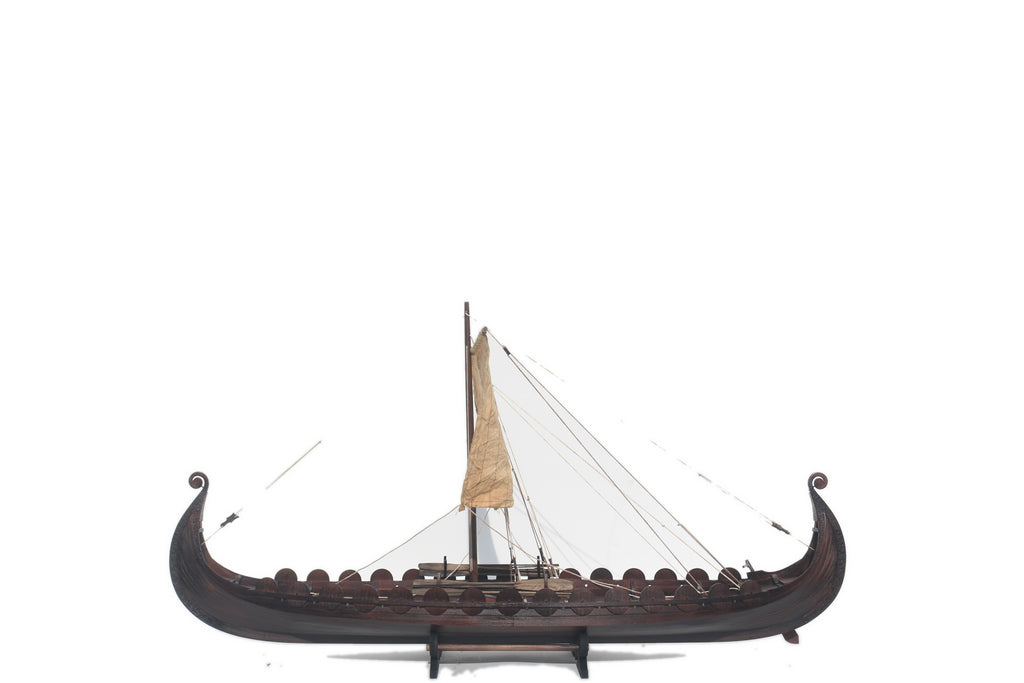 Modell-Wikingerschiff Oseberg Viking Clinker Hull 87 x 21 x H. 46 cm