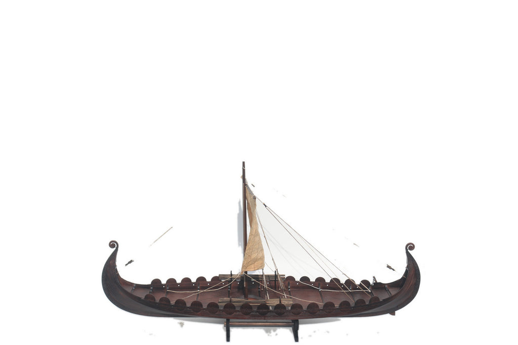 Modell-Wikingerschiff Oseberg Viking Clinker Hull 87 x 21 x H. 46 cm