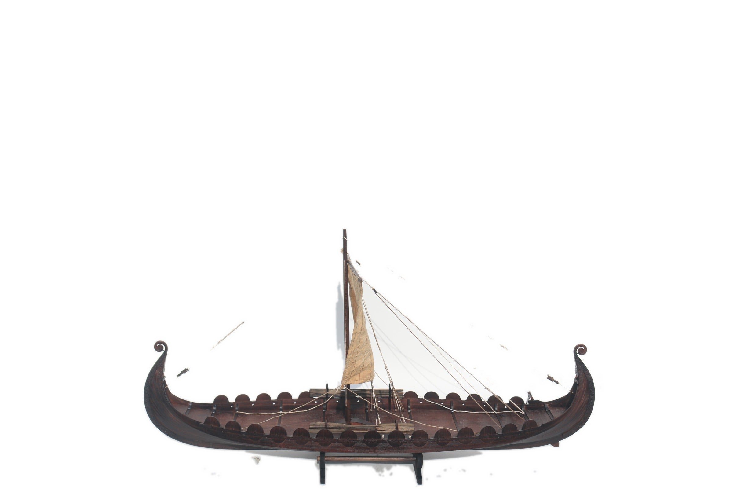 Modell-Wikingerschiff Oseberg Viking Clinker Hull 87 x 21 x H. 46 cm