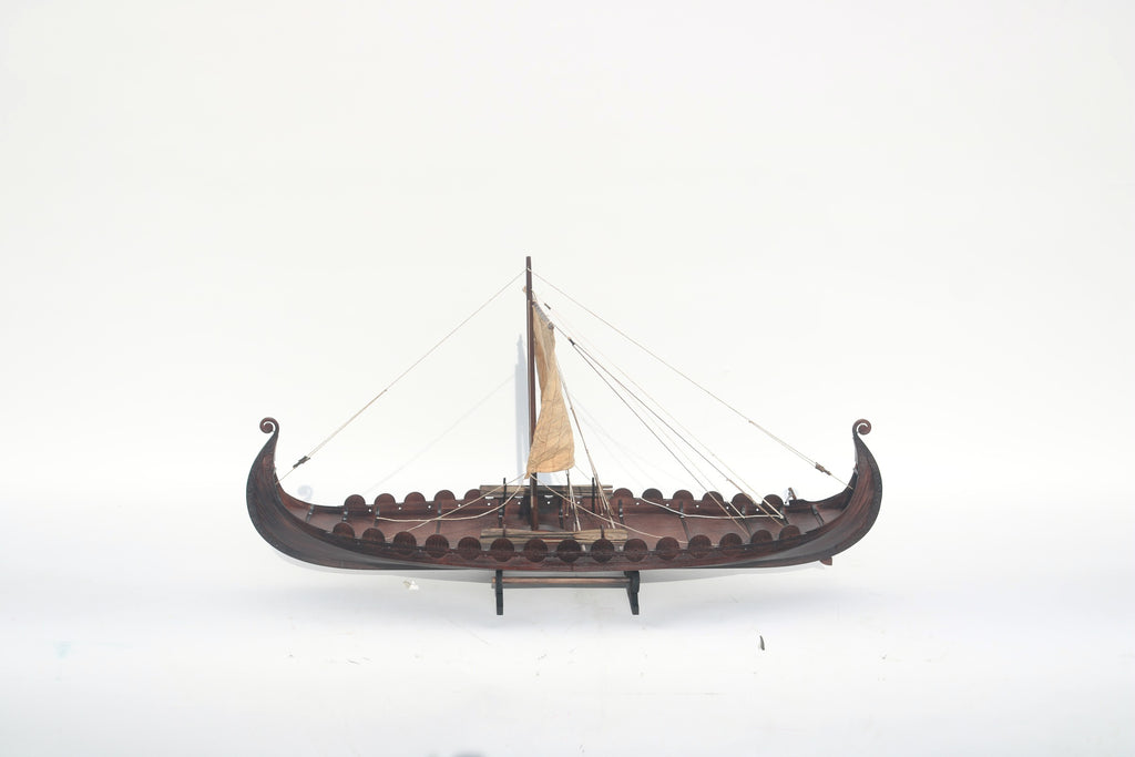 Modell-Wikingerschiff Oseberg Viking Clinker Hull 87 x 21 x H. 46 cm