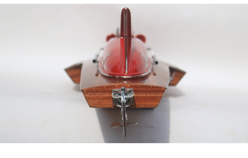 Modell-Speedboot FERRARI HYDROPLANE NATURAL WOOD FINISH (Detail) 80 x 33 x H. 18 cm