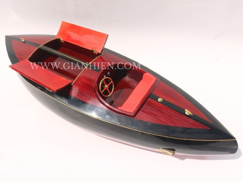 Model Speed Boat FLYER racing hydroplane 1936 90 x 27 x H. 21 cm