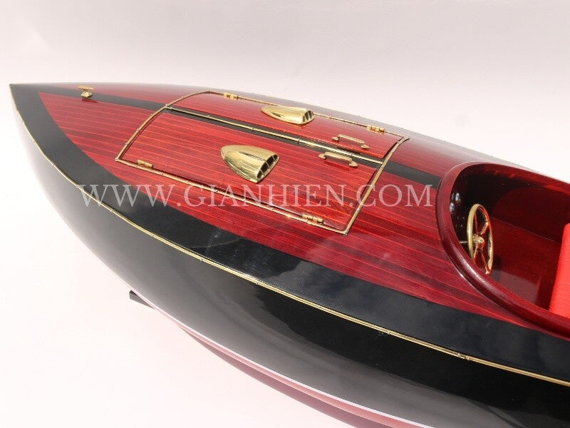 Model Speed Boat FLYER racing hydroplane 1936 90 x 27 x H. 21 cm