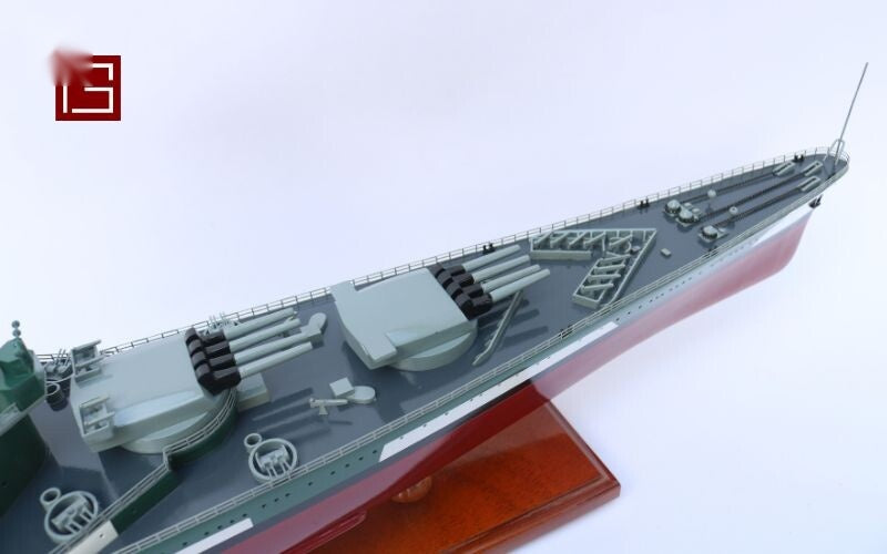 Modell-Kriegsschiff French battleship Richelieu 101 x 13 x H. 30 cm