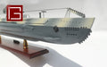 Modell-Kriegsschiff German U-boat Submarine 100 x 12 x H. 23 cm