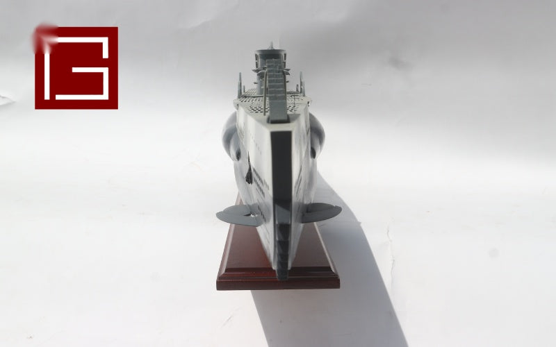 Modell-Kriegsschiff German U-boat Submarine 100 x 12 x H. 23 cm