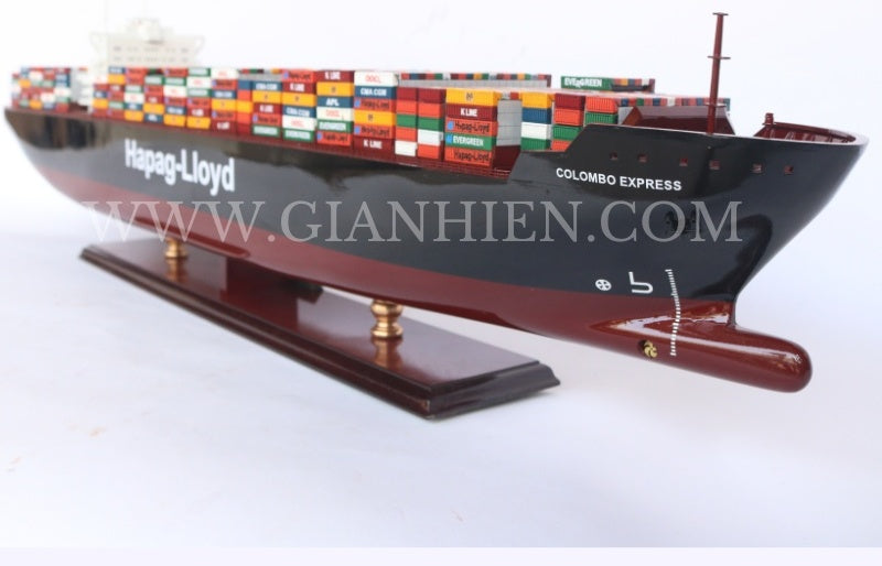Model Cargo Ship Hapag Lloyd Colombo Express 70 x 9 x H. 20 cm