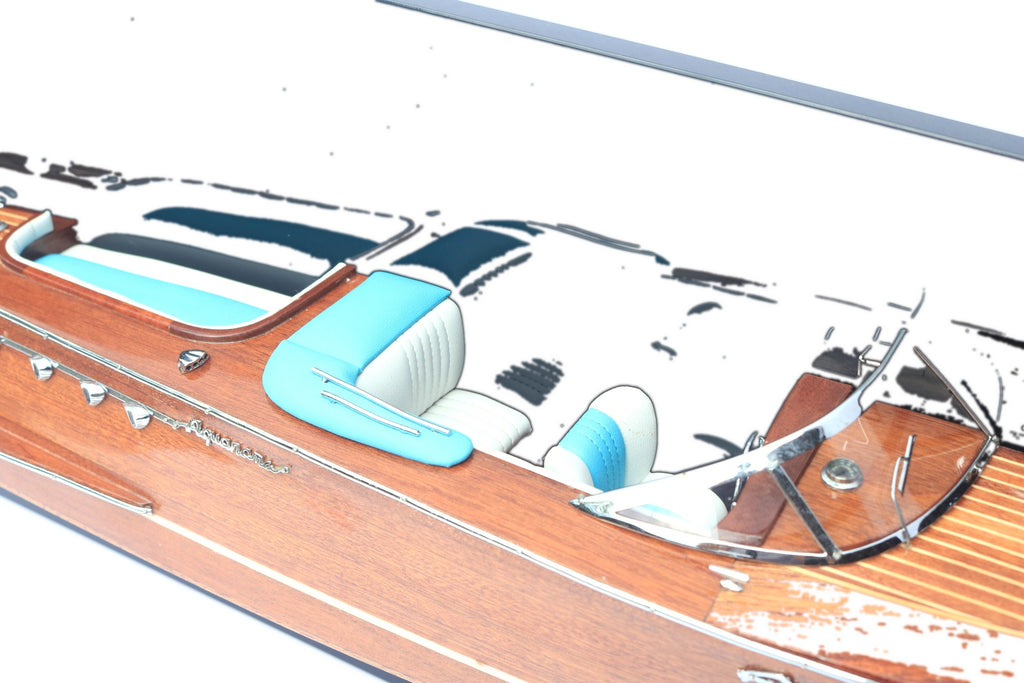 Half-Hull Model Riva Aquarama 100 x 10 x H. 30 cm