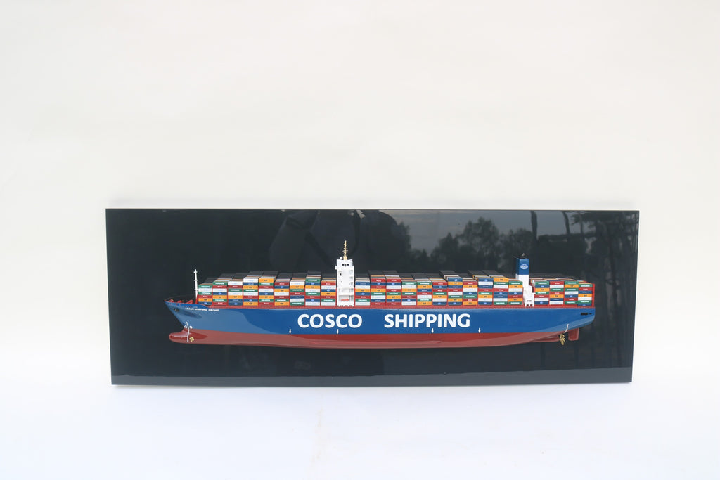 Half-Hull Model Cosco Ship 100 x 8 x H. 30 cm