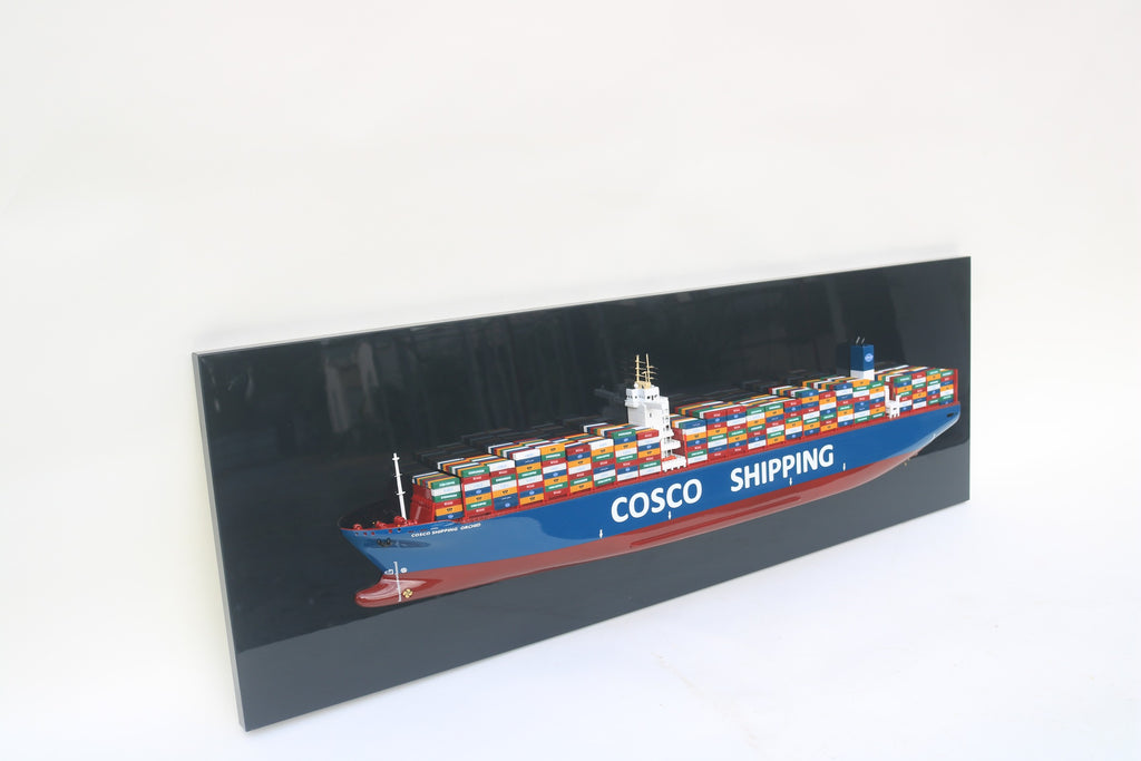 Half-Hull Model Cosco Ship 100 x 8 x H. 30 cm