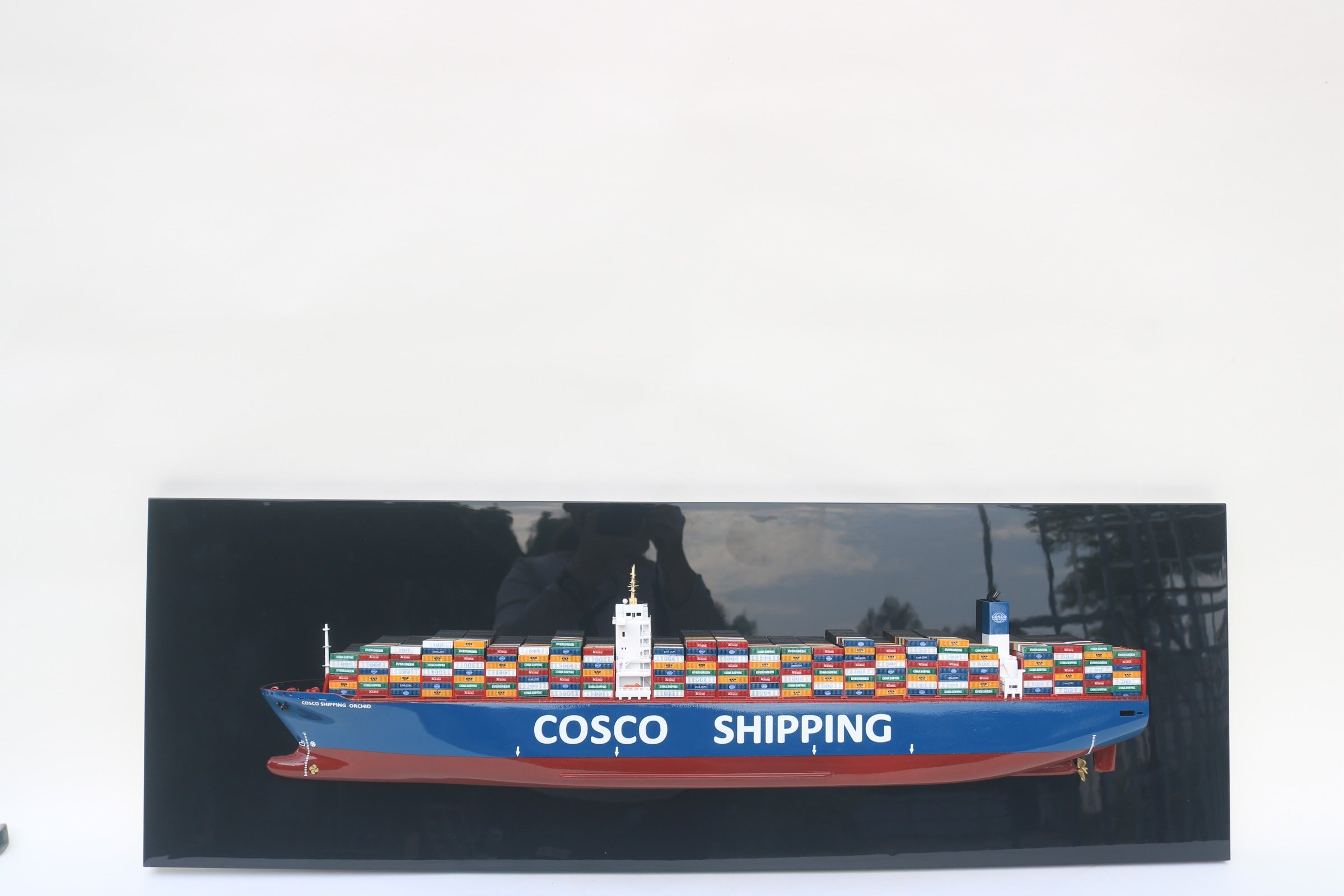 Half-Hull Model Cosco Ship 100 x 8 x H. 30 cm