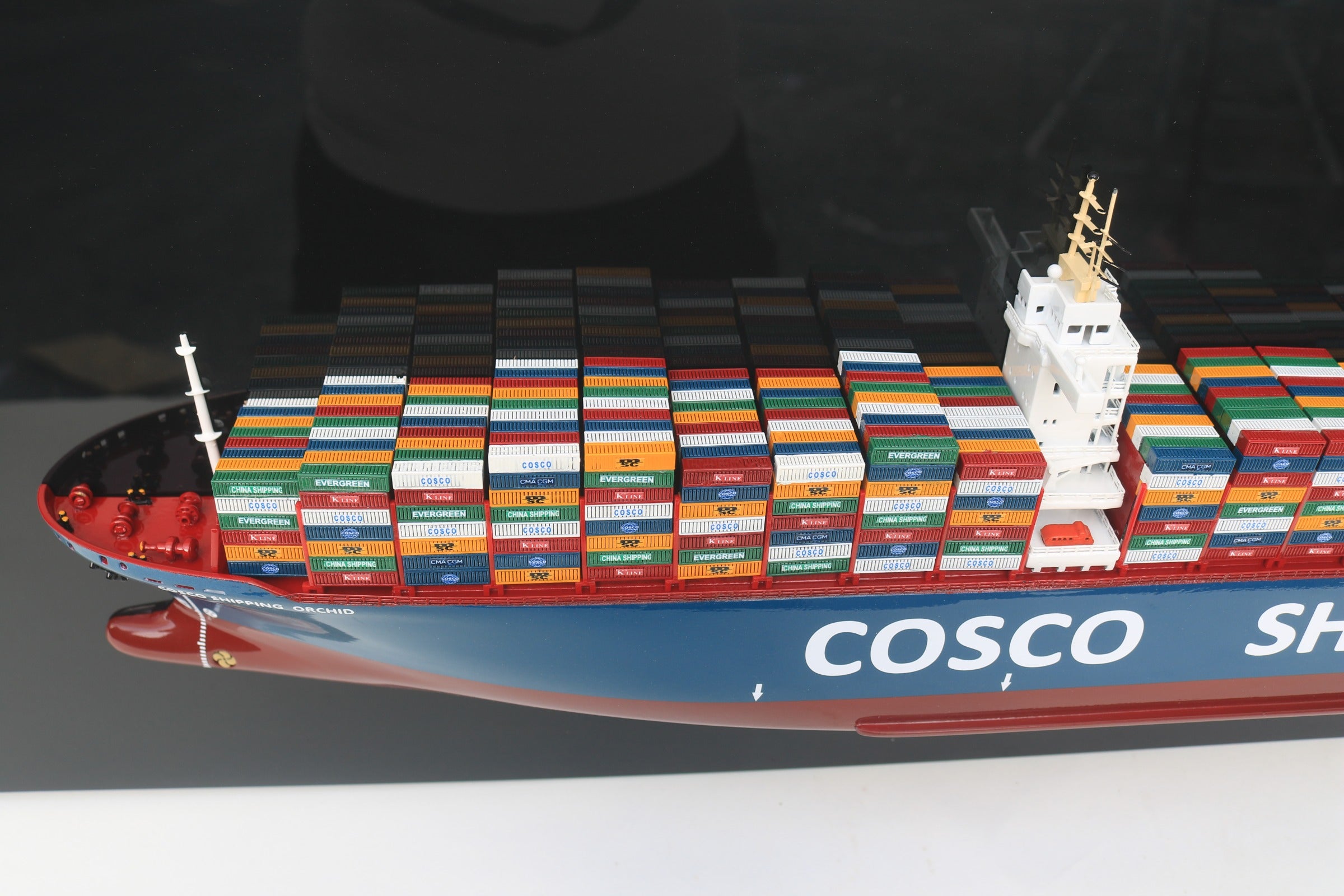 Half-Hull Model Cosco Ship 100 x 8 x H. 30 cm