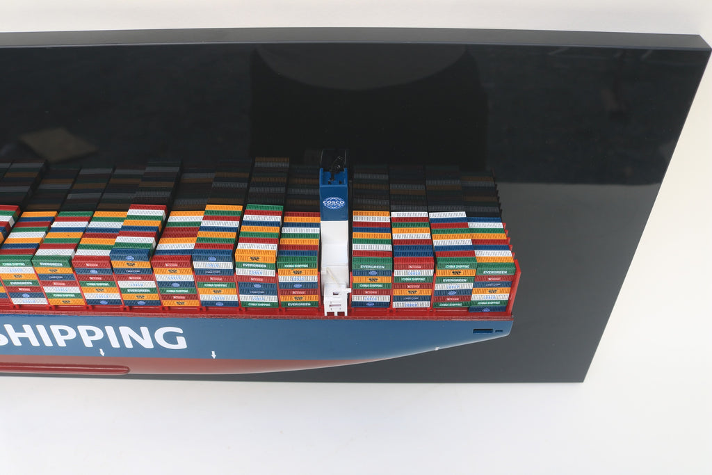 Half-Hull Model Cosco Ship 100 x 8 x H. 30 cm