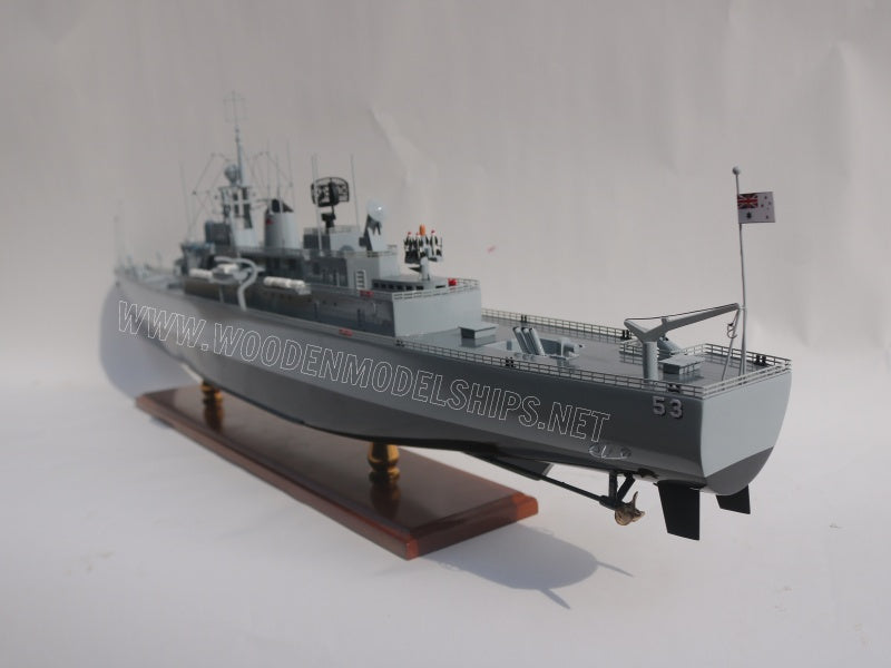 Model Warship HMAS Torrens (DE 53) 100 x 11 x H. 34 cm