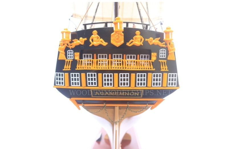 Modellsegelschiff HMS Agamemnon 74 x 19 x H. 74 cm