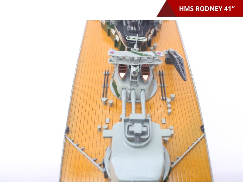 Model Warship HMS Rodney 101 x 16 x H. 33 cm