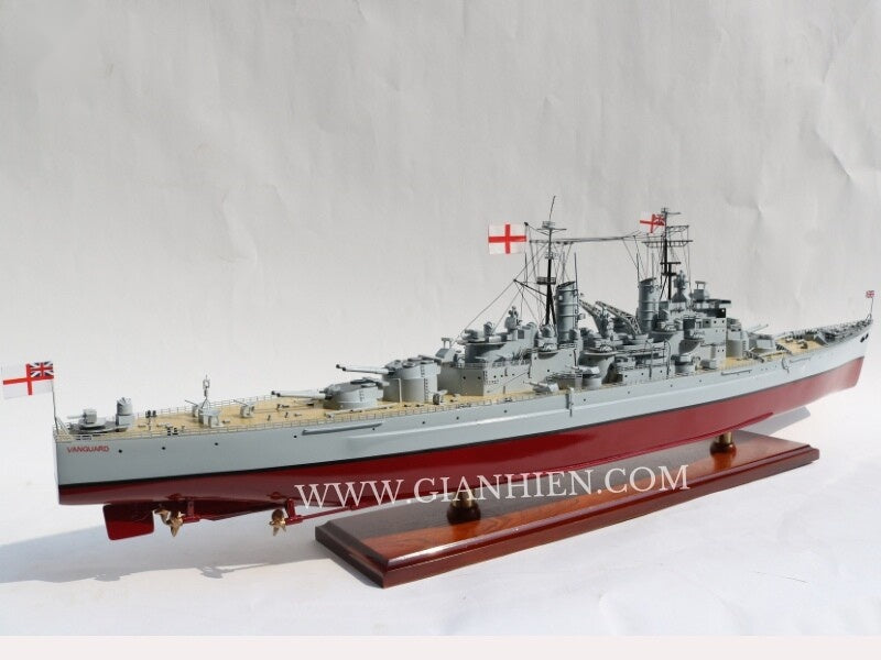Modell-Kriegsschiff HMS Vanguard 100 x 14 x H. 30 cm