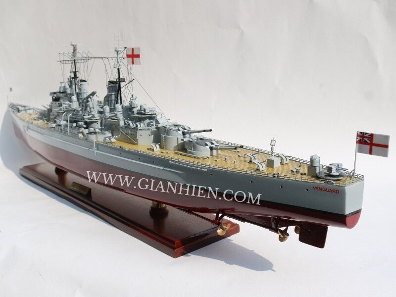 Modell-Kriegsschiff HMS Vanguard 100 x 14 x H. 30 cm