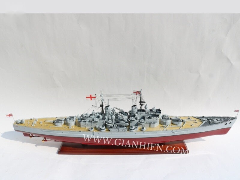 Modell-Kriegsschiff HMS Vanguard 100 x 14 x H. 30 cm