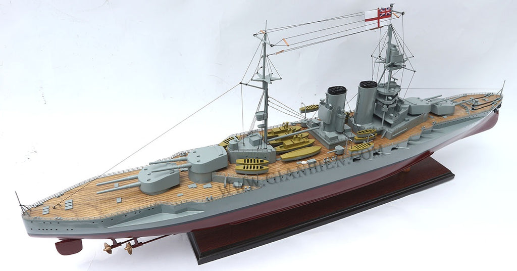 Modell-Kriegsschiff HMS Warspite 100 x 27 x H. 37 cm