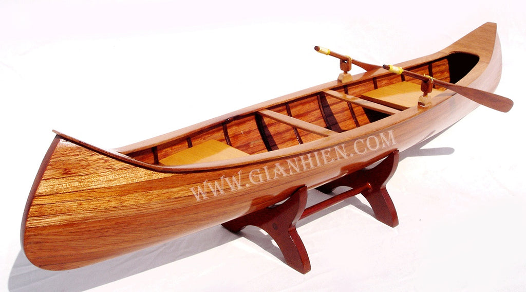 Traditional Model Boat Indian GIRL Canoe 60 x 12 x H. 15 cm