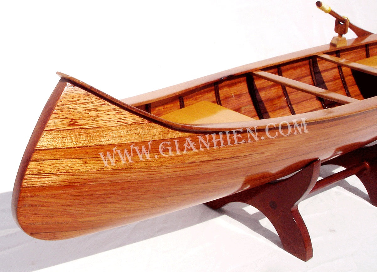 Traditional Model Boat Indian GIRL Canoe 60 x 12 x H. 15 cm